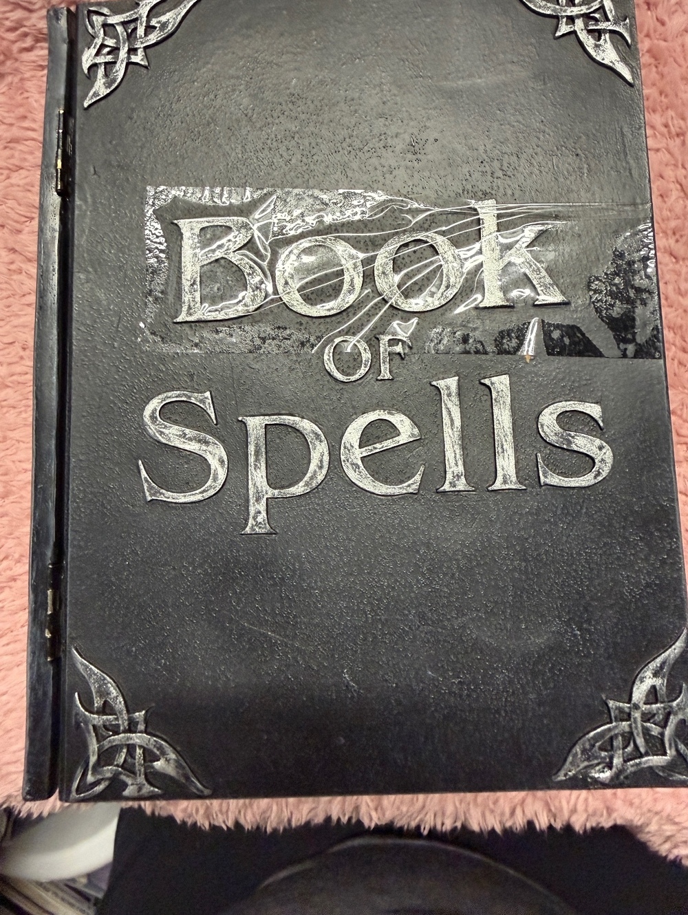 Book of Spells Gothic Witchcraft Faux Book Hidden Storage Box Celtic Spider